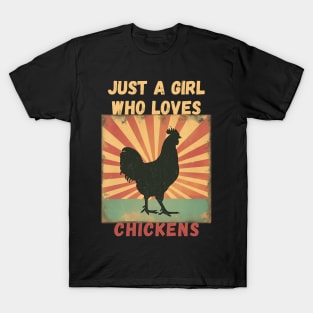 Just a Girl Who Loves Chickens T-Shirt